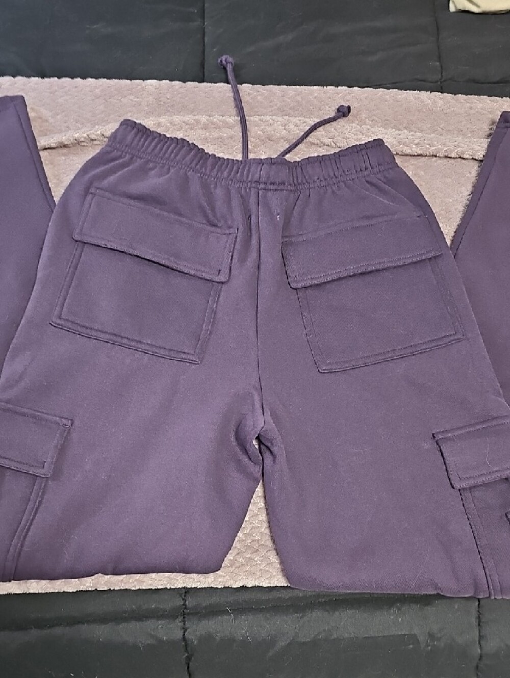 Purple 'RUE THE DAY' Crop Tee and Matching Cargo Pant Set - Picture 8 of 8